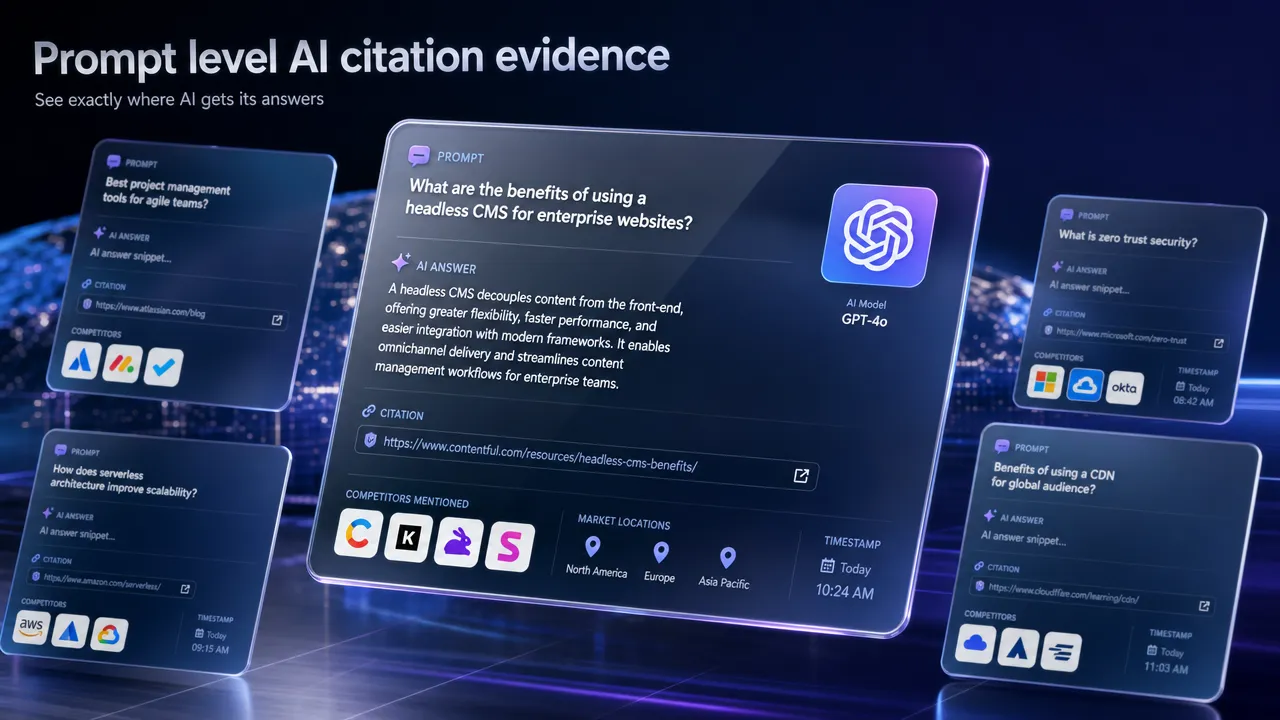 Prompt level AI citation evidence