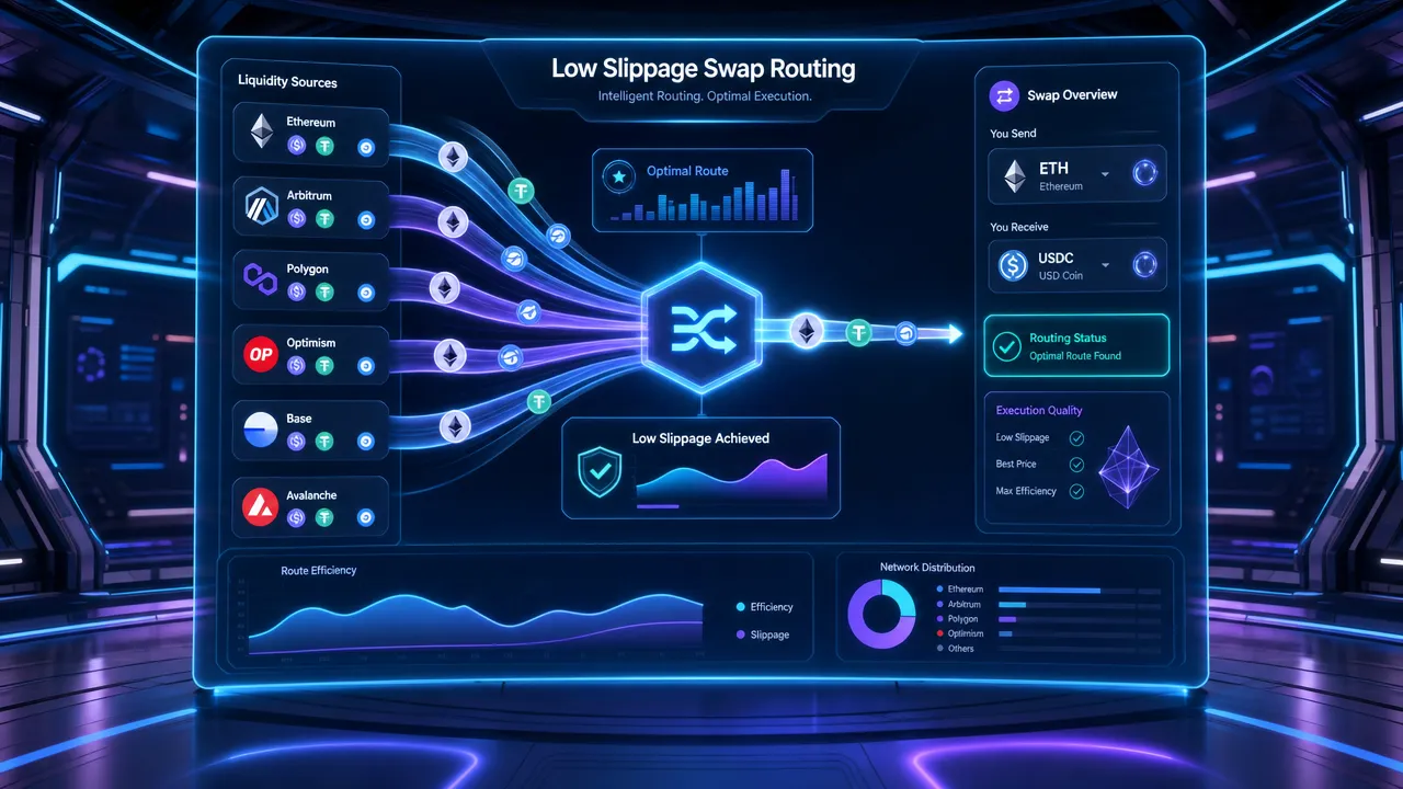Low Slippage Swap Routing Dashboard