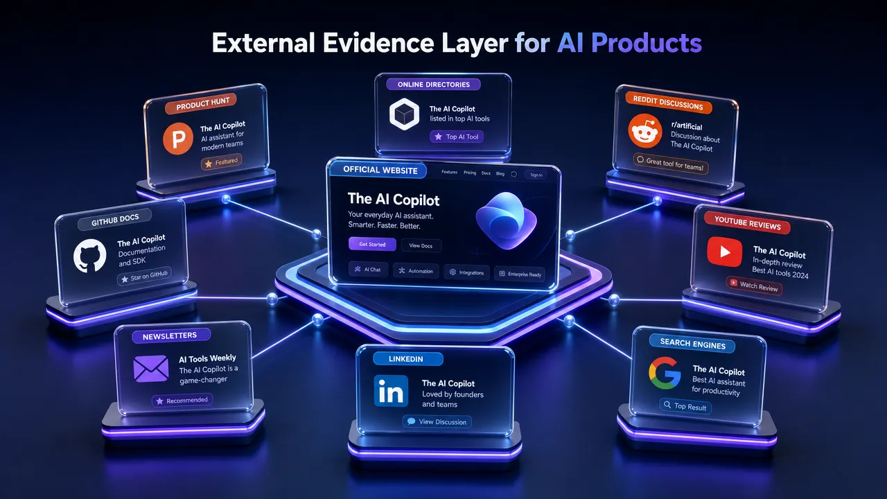 External Evidence Layer for AI Products