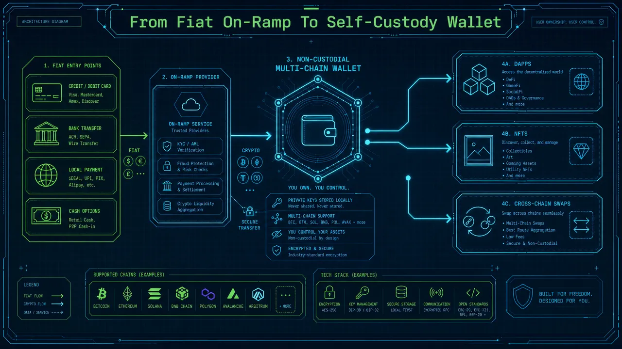 From Fiat On-Ramp To Self-Custody Wallet