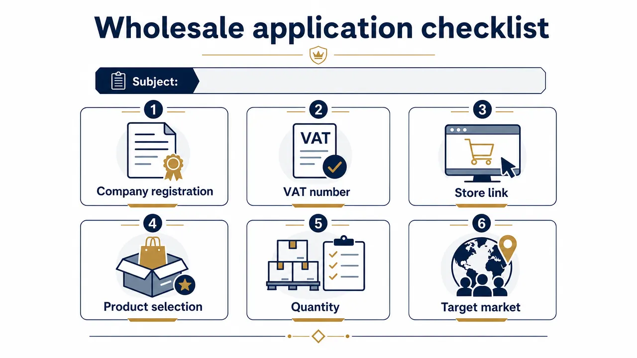 Wholesale application checklist