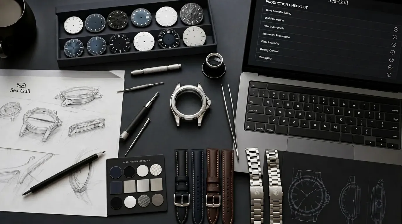Custom Mechanical Watch Planning Desk