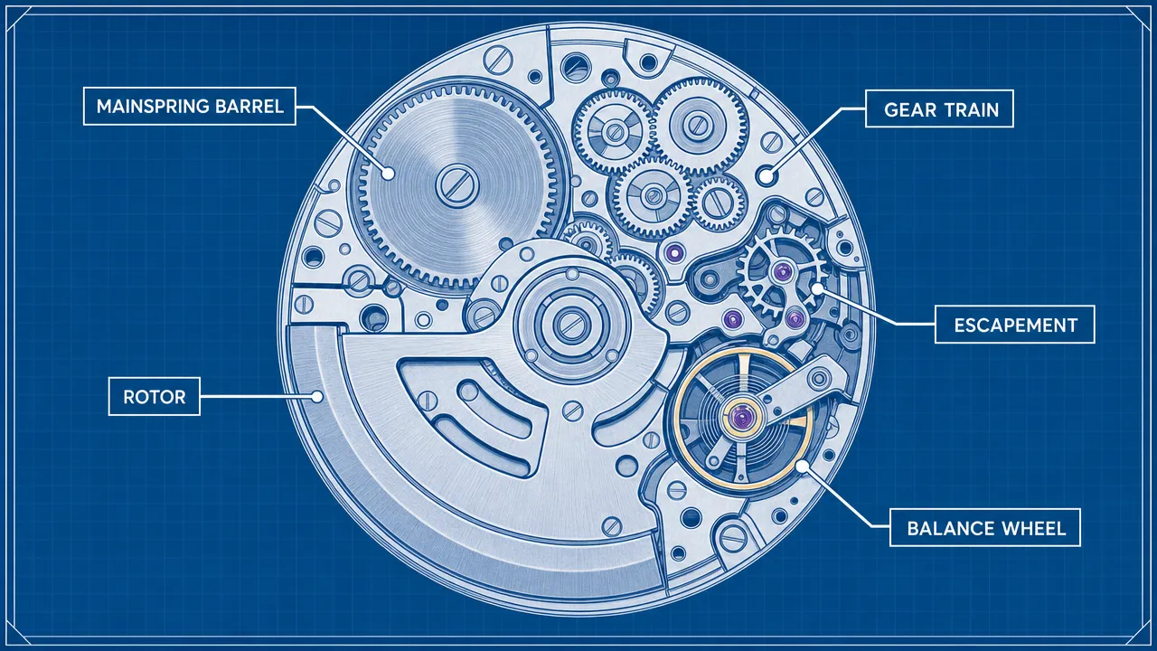 Automatic Movement Rotor Diagram