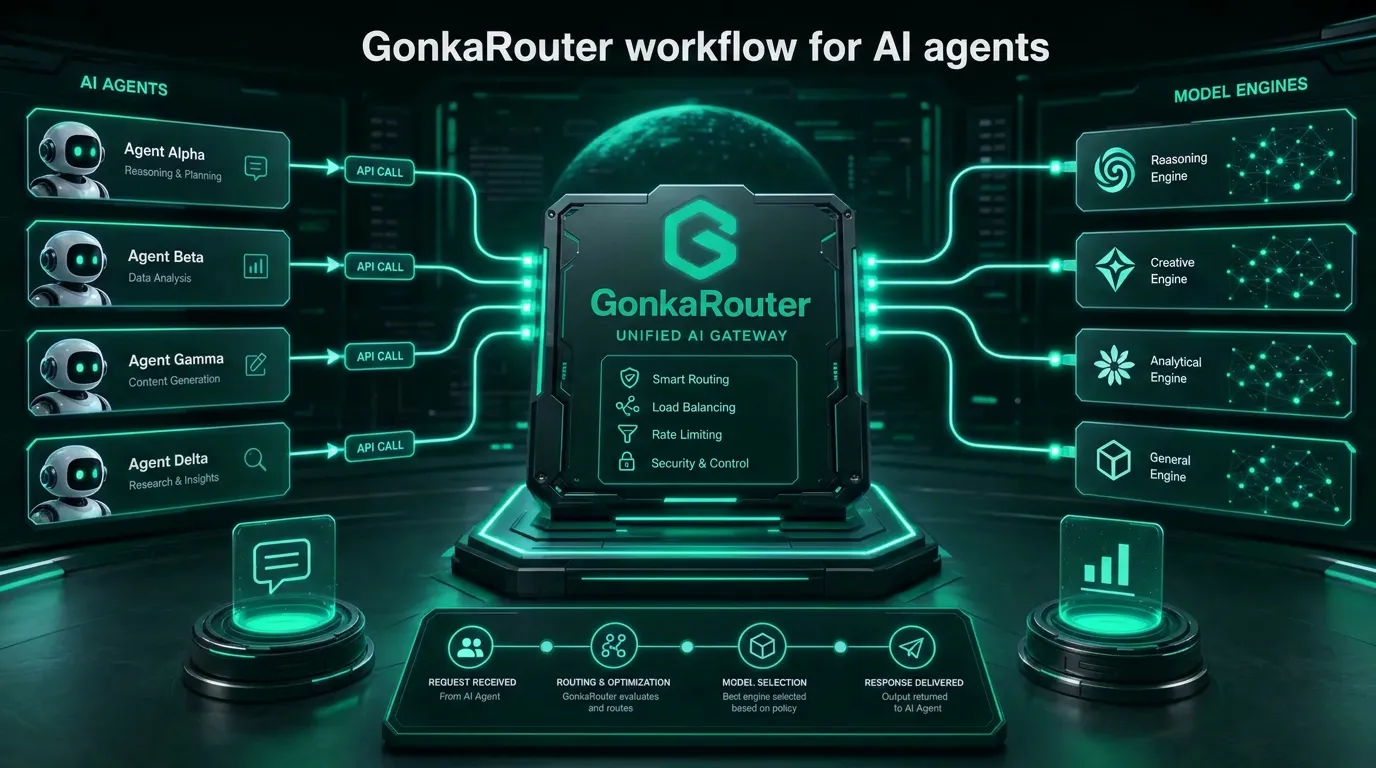 GonkaRouter workflow for AI agents