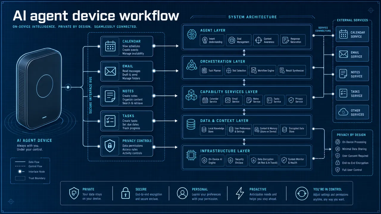 AI agent device workflow