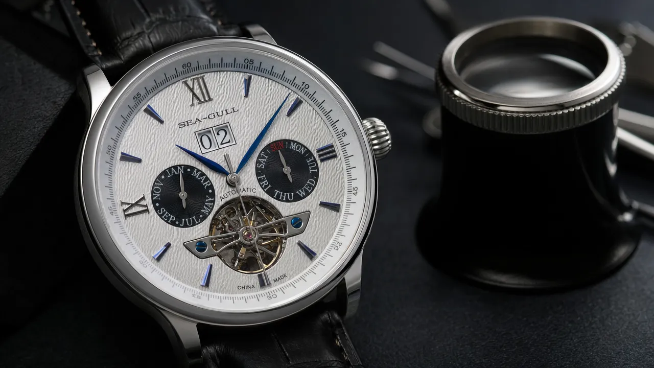 Mechanical watch complication detail