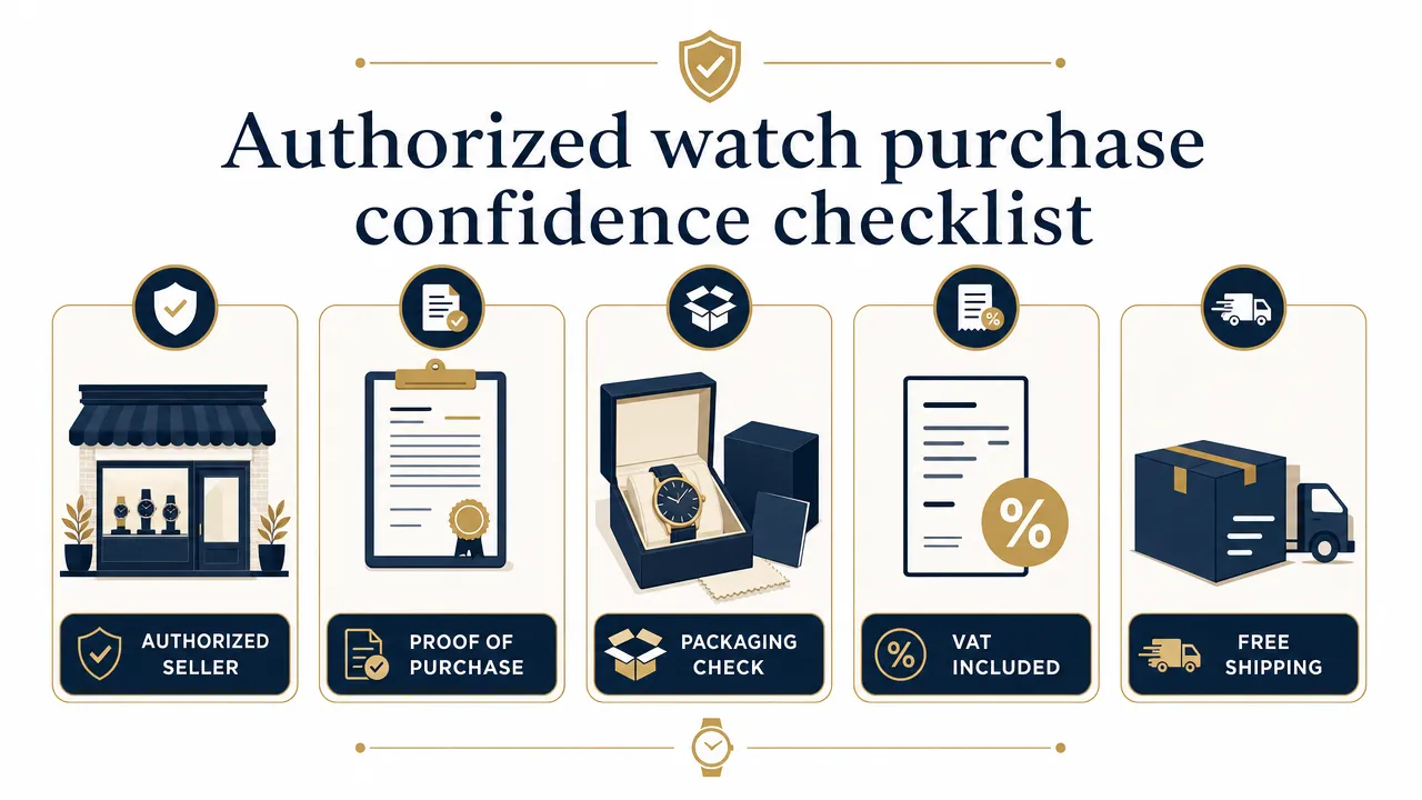 Authorized watch purchase confidence checklist