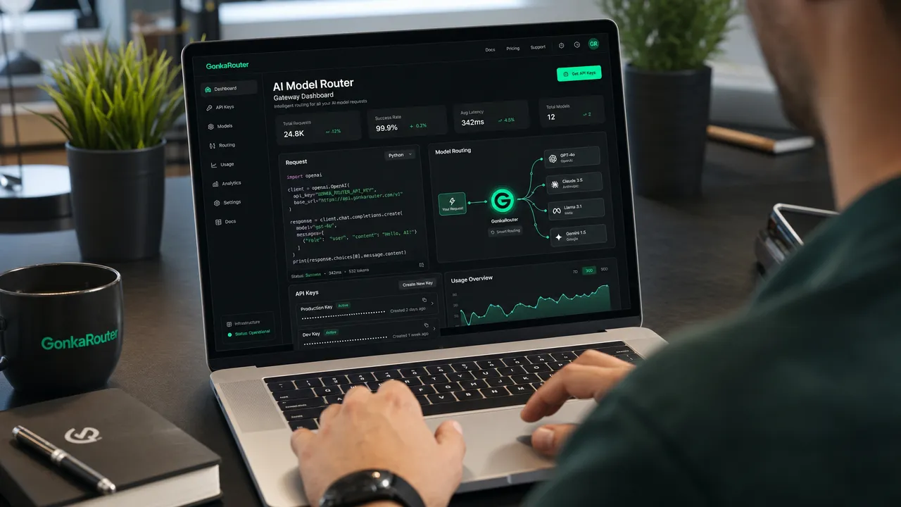 GonkaRouter AI Gateway workspace