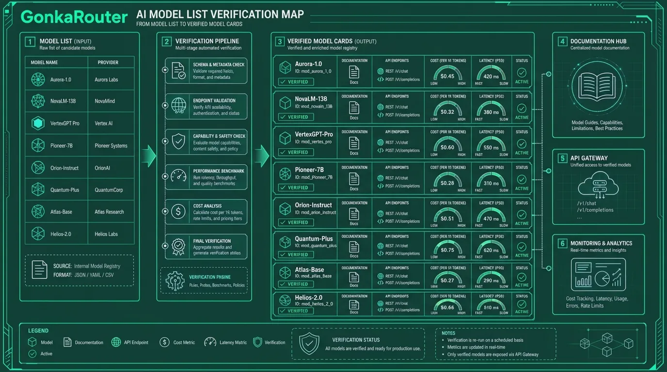 AI model list verification map