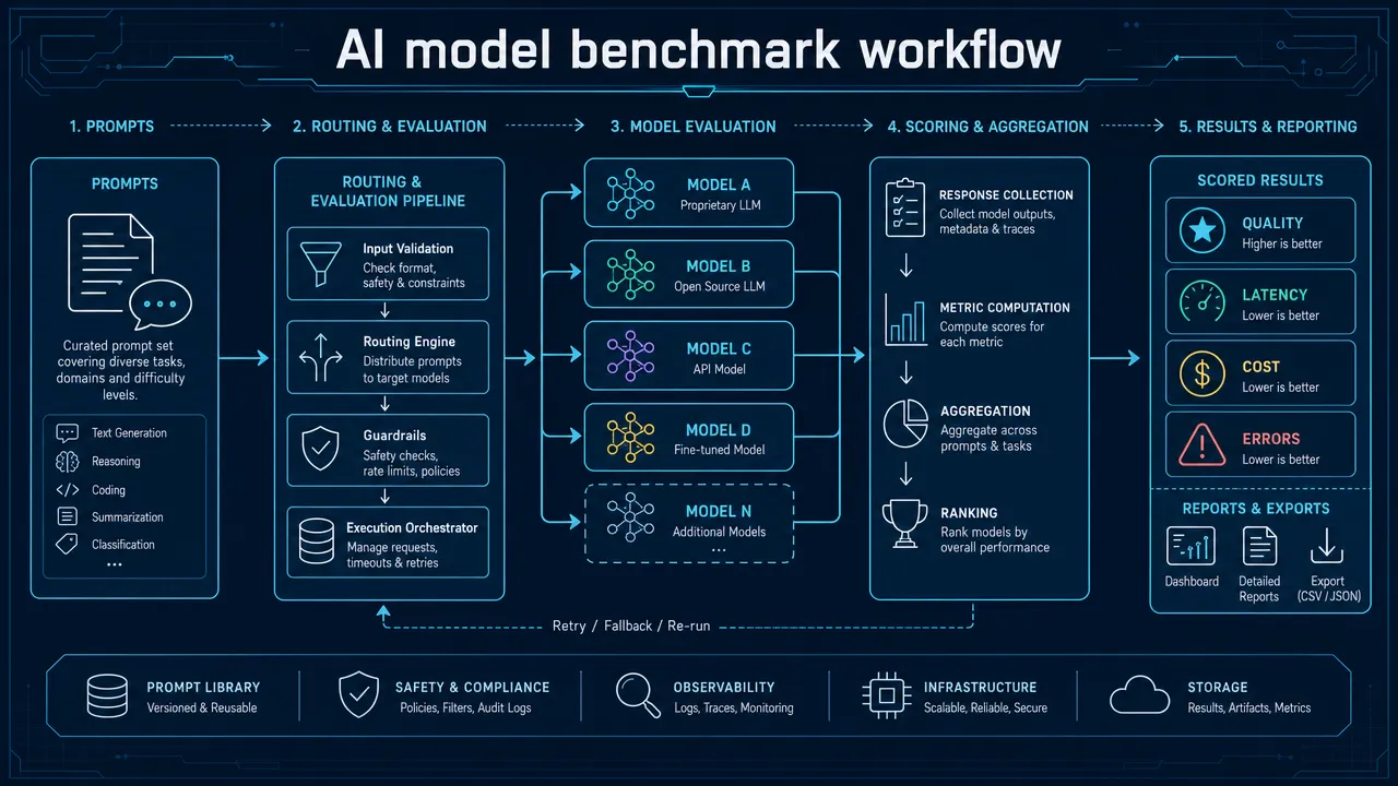 AI model benchmark workflow