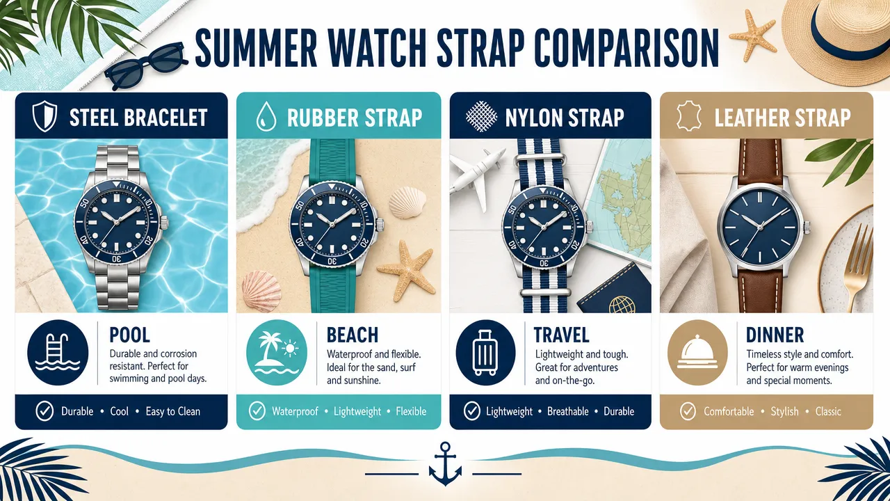 Summer watch strap comparison