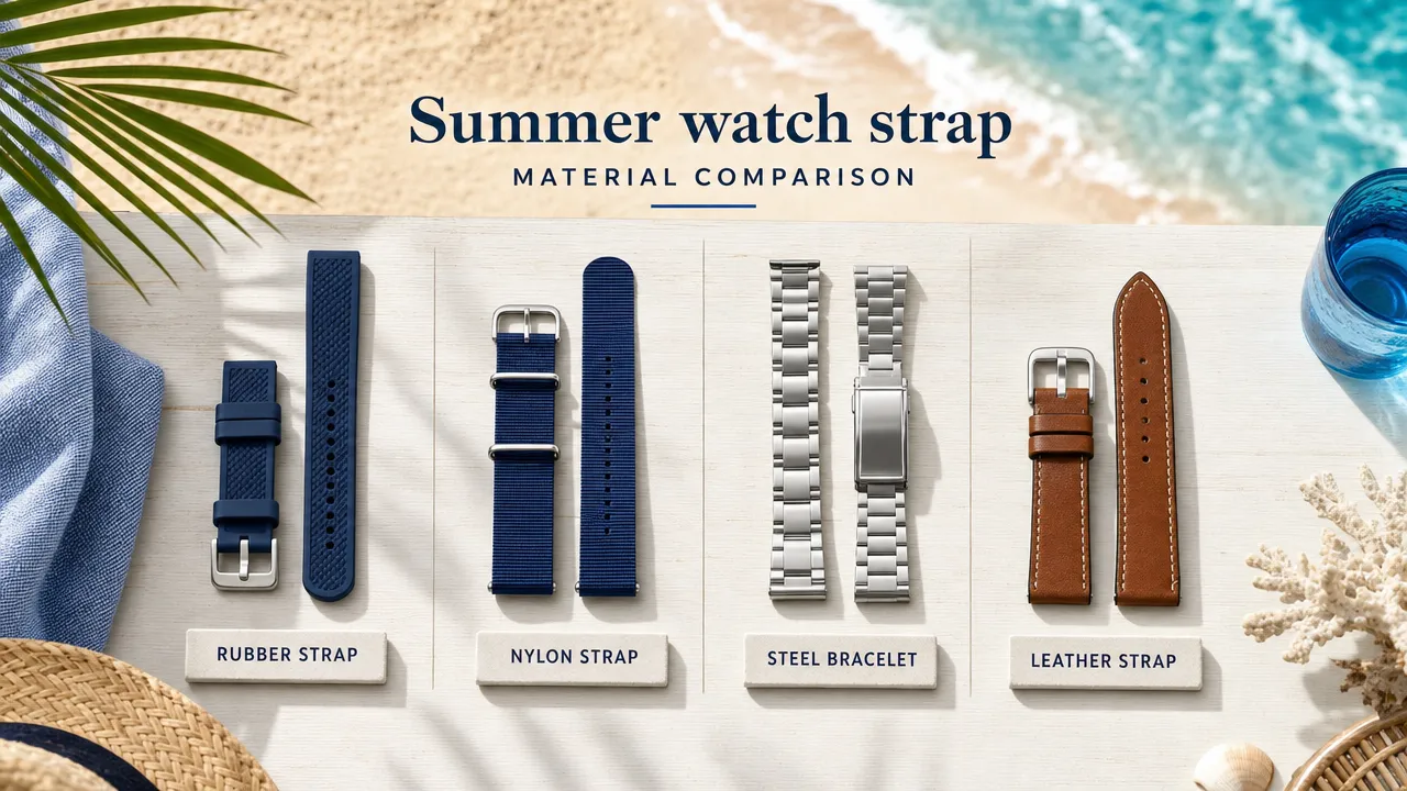 Summer watch strap material comparison