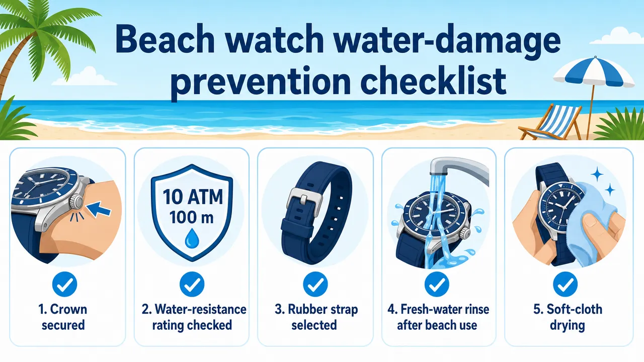 Beach watch water-damage prevention checklist