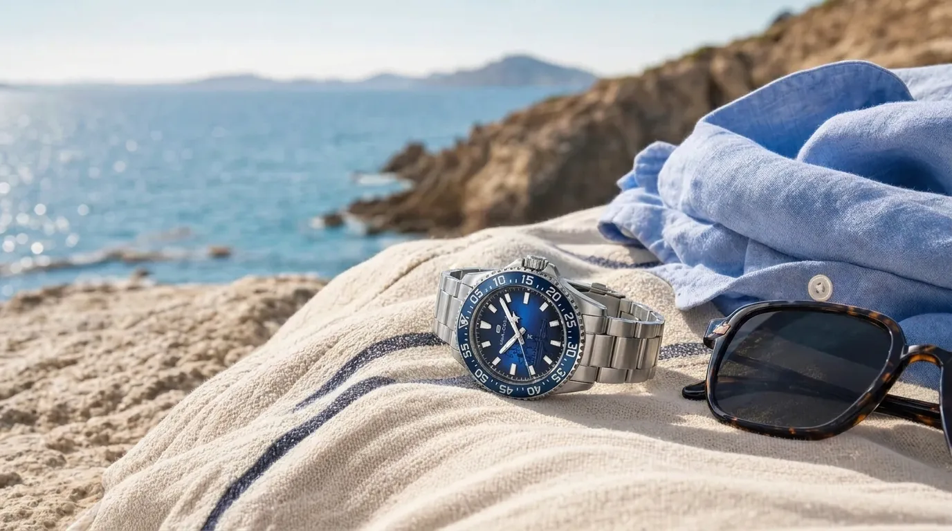 Summer dive watch on the coast