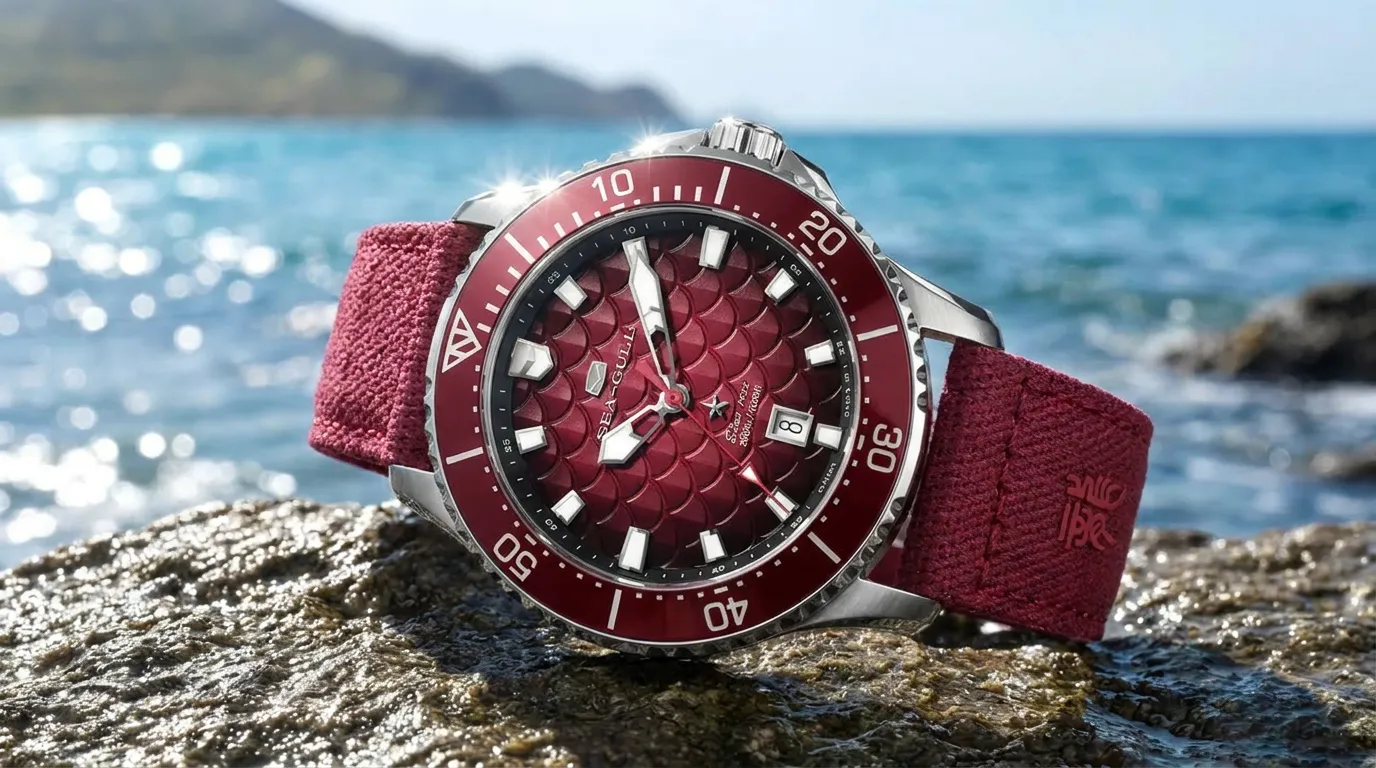 Sea-Gull dive watch editorial close-up
