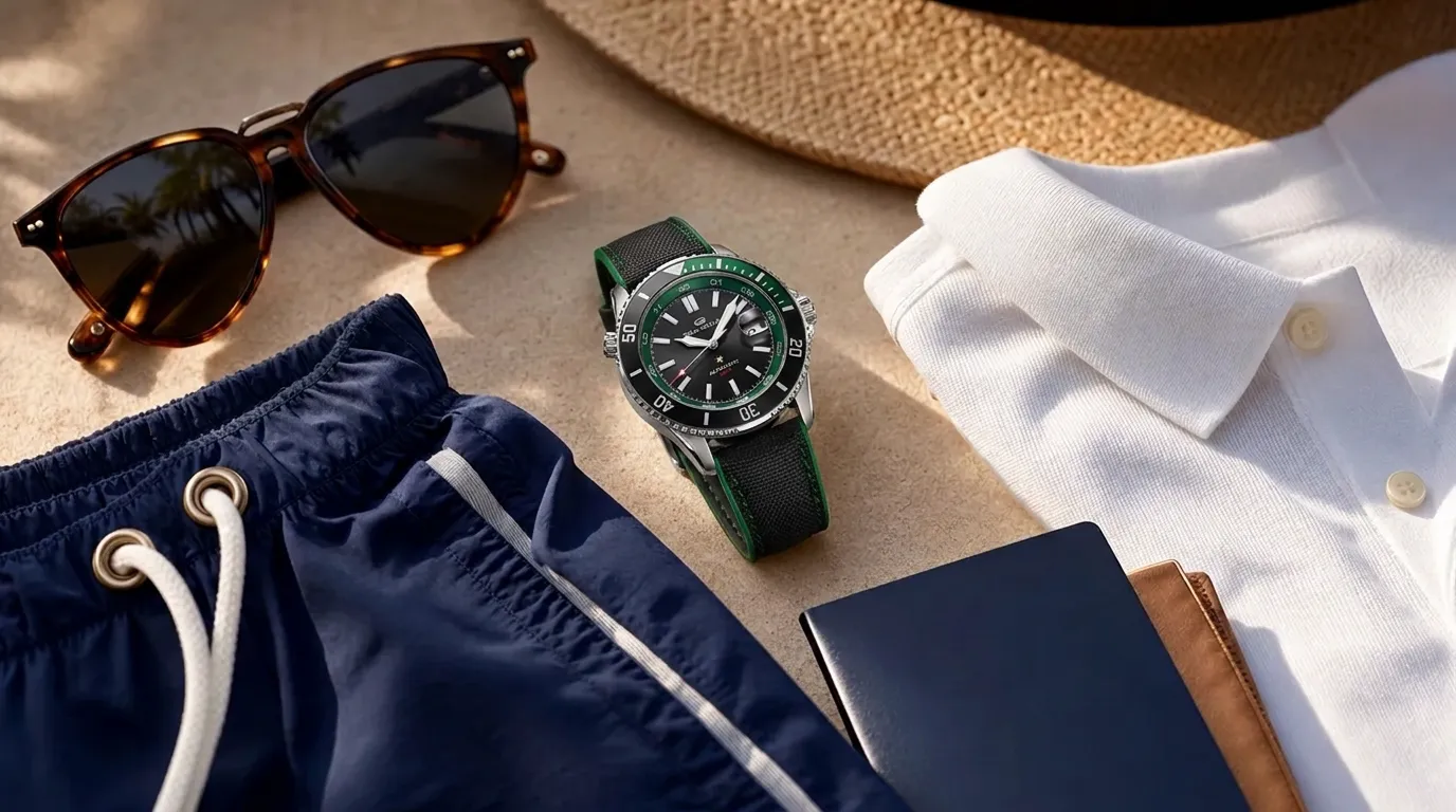 Casual dive watch summer vacation styling