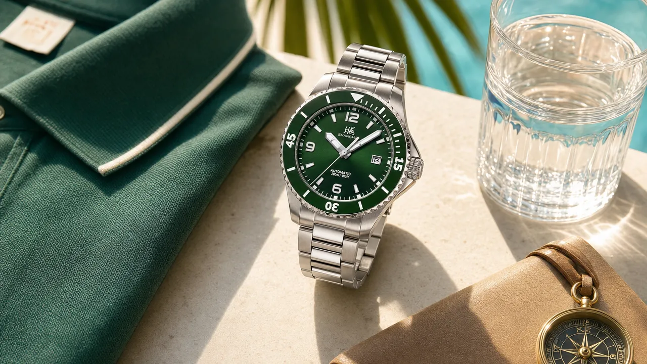 Shanghai Watch Classic Diving Watch Green Dial 41mm summer styling