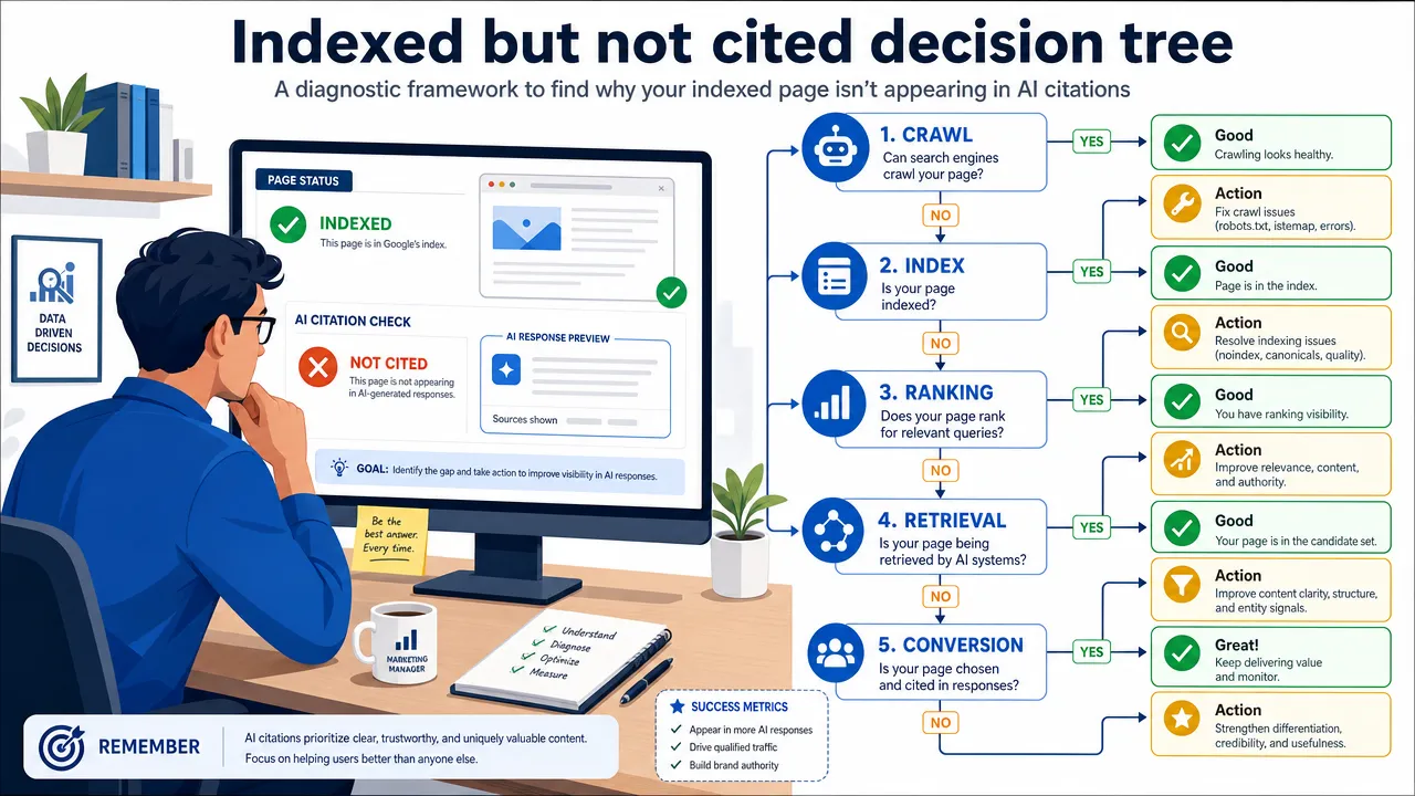 Indexed but not cited decision tree