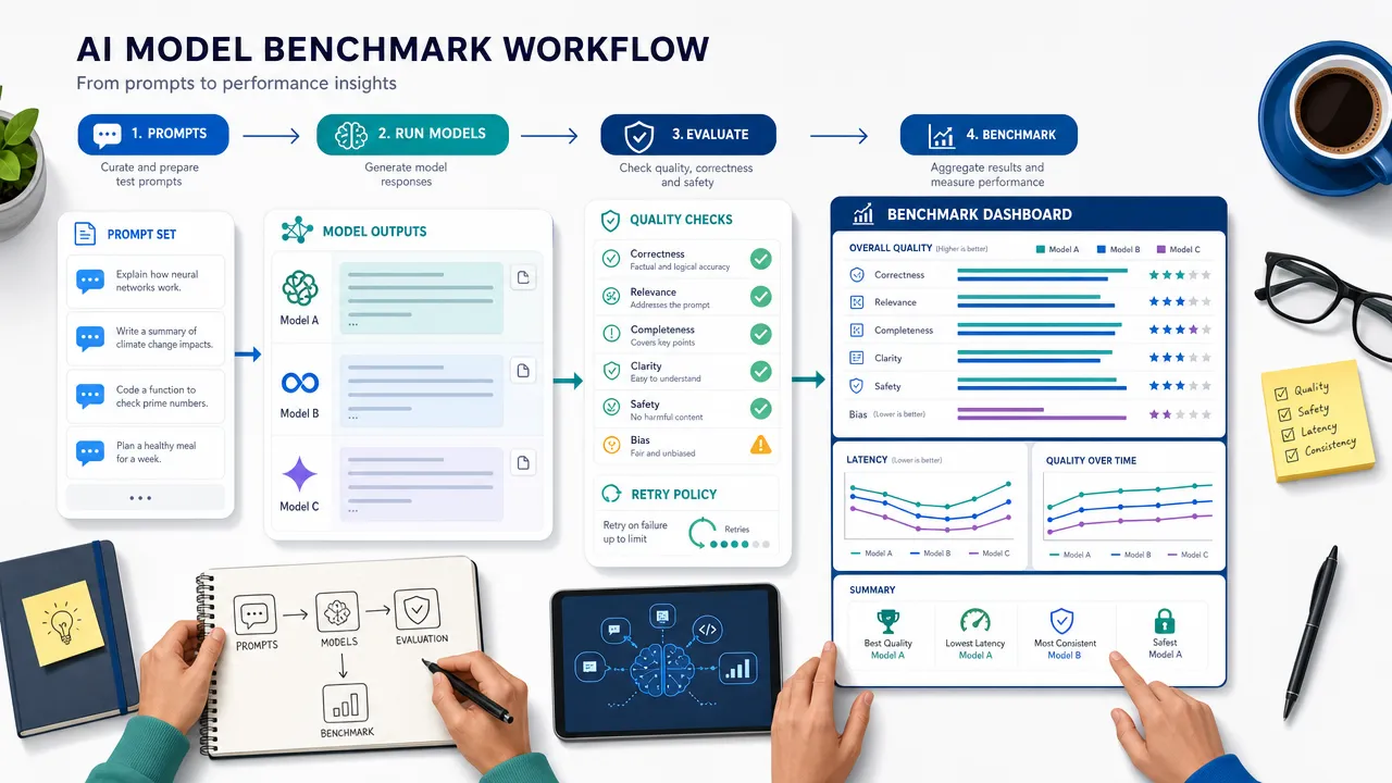 AI model benchmark workflow