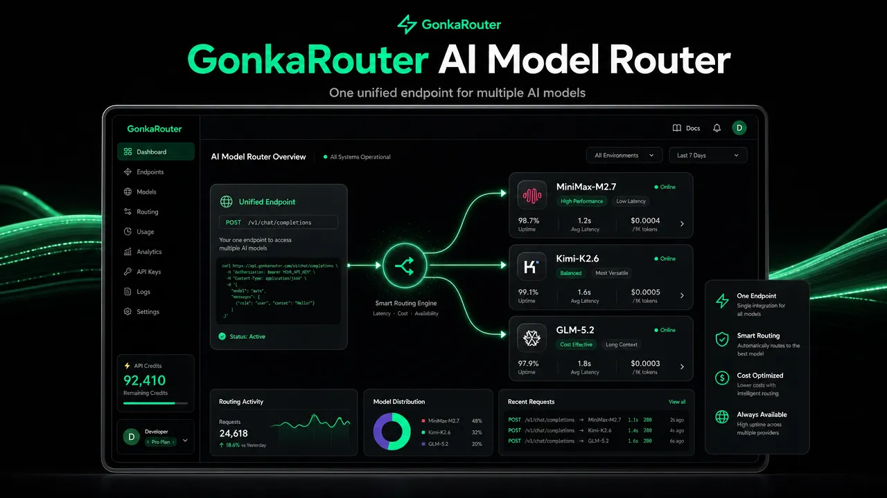 GonkaRouter AI model router interface