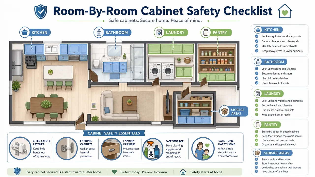 Room-By-Room Cabinet Safety Checklist
