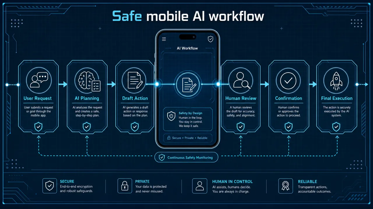 Safe mobile AI workflow