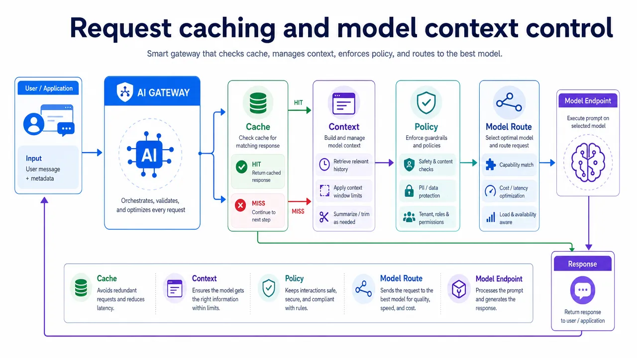 Request caching and model context control