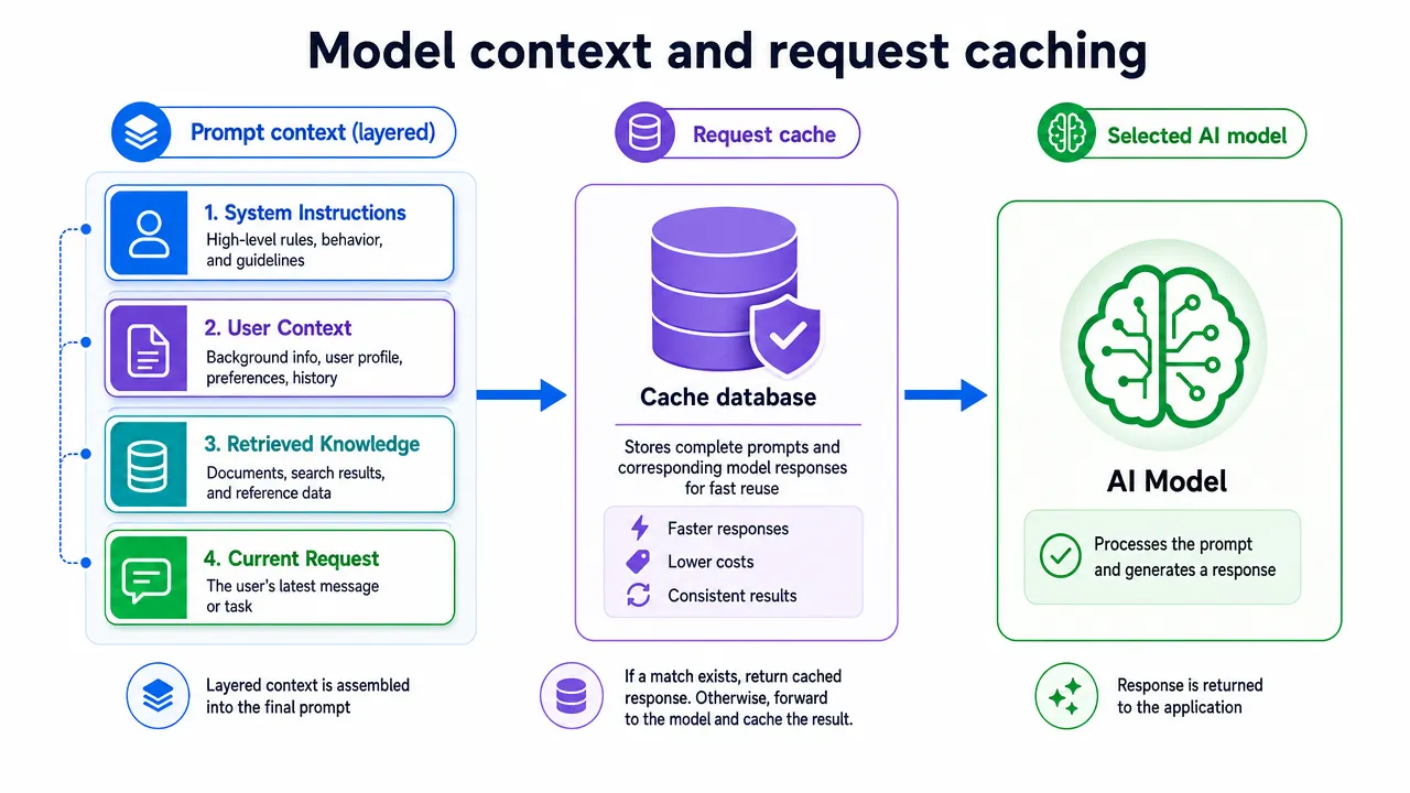 Model context and request caching