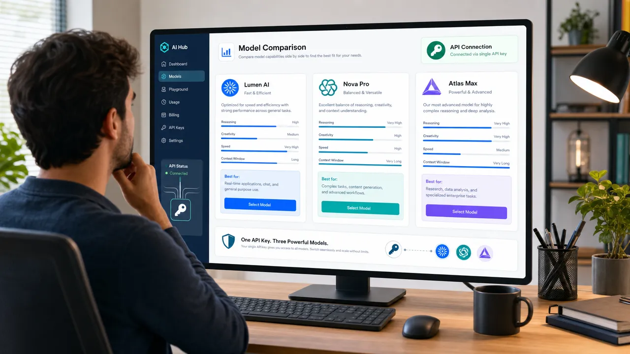Developer Evaluating Multi Model API Capabilities