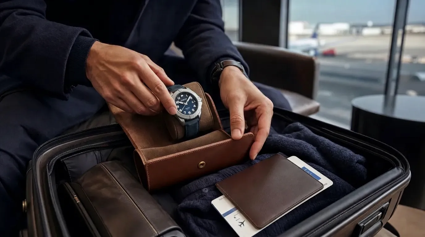 Mechanical watch packing for flights