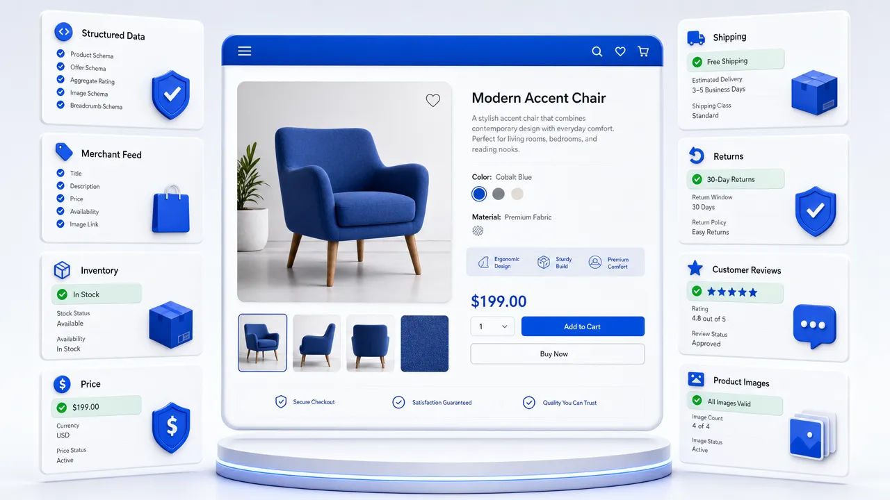 Product page data consistency audit