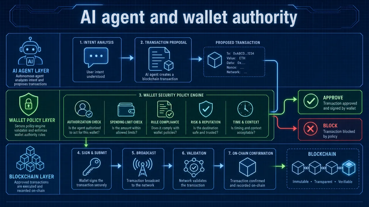 AI agent and wallet authority