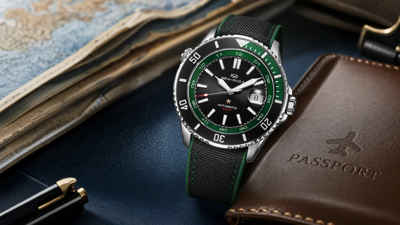 GMT mechanical watch and travel time