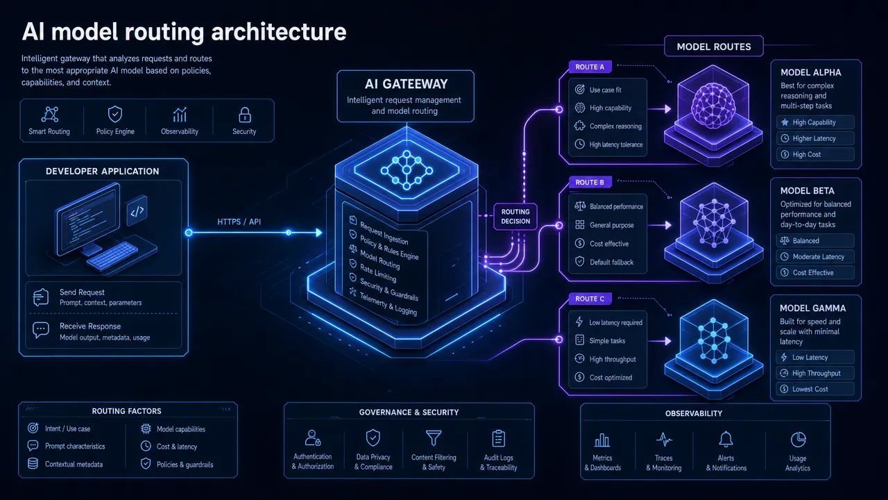 AI model routing architecture