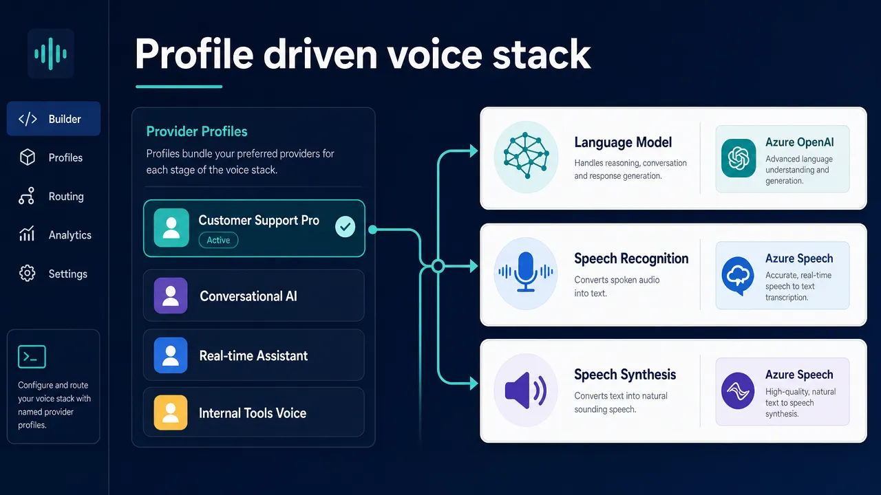 Profile driven voice stack