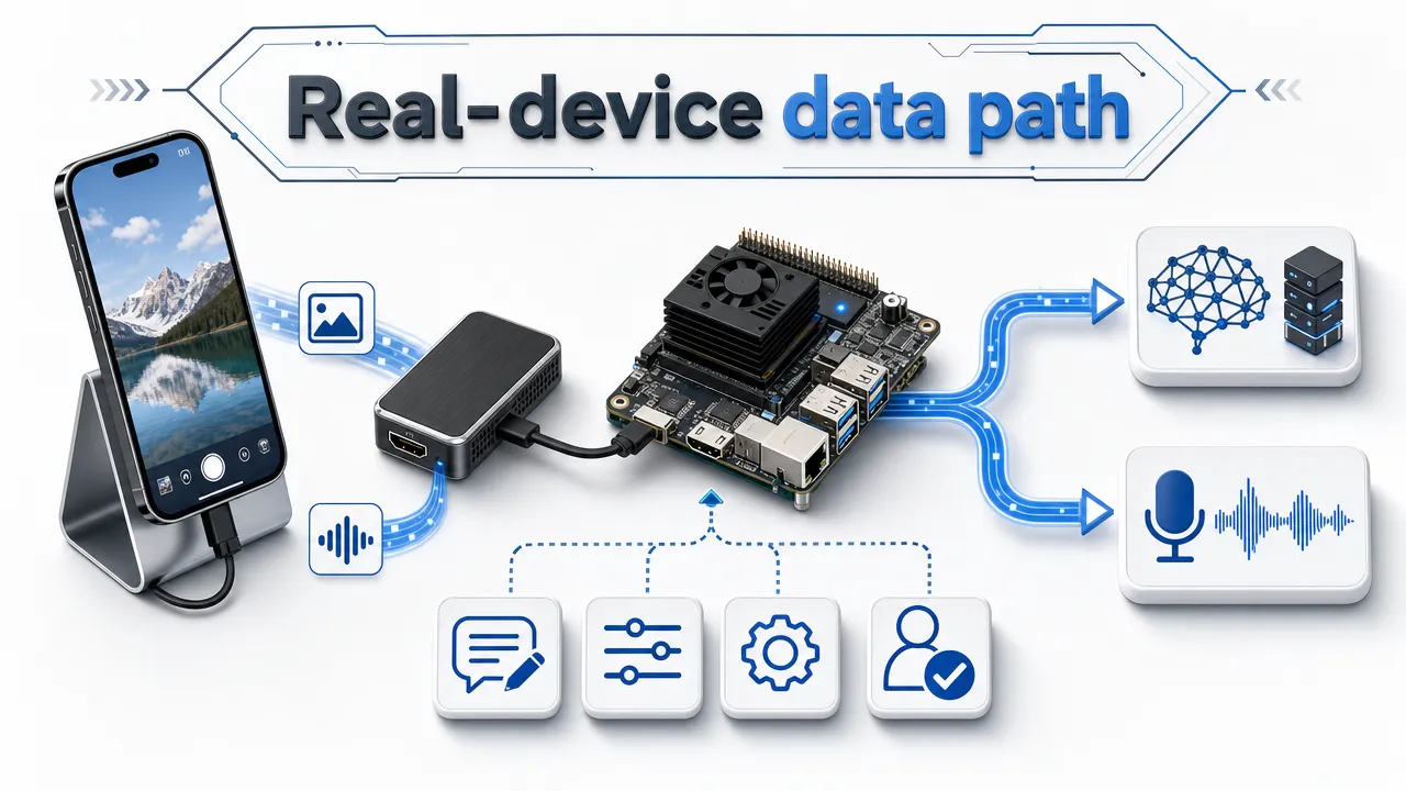 Real-device data path