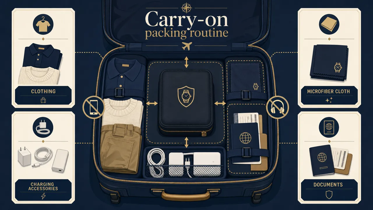 Carry-on packing routine