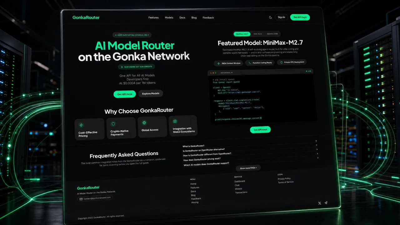 AI model router interface