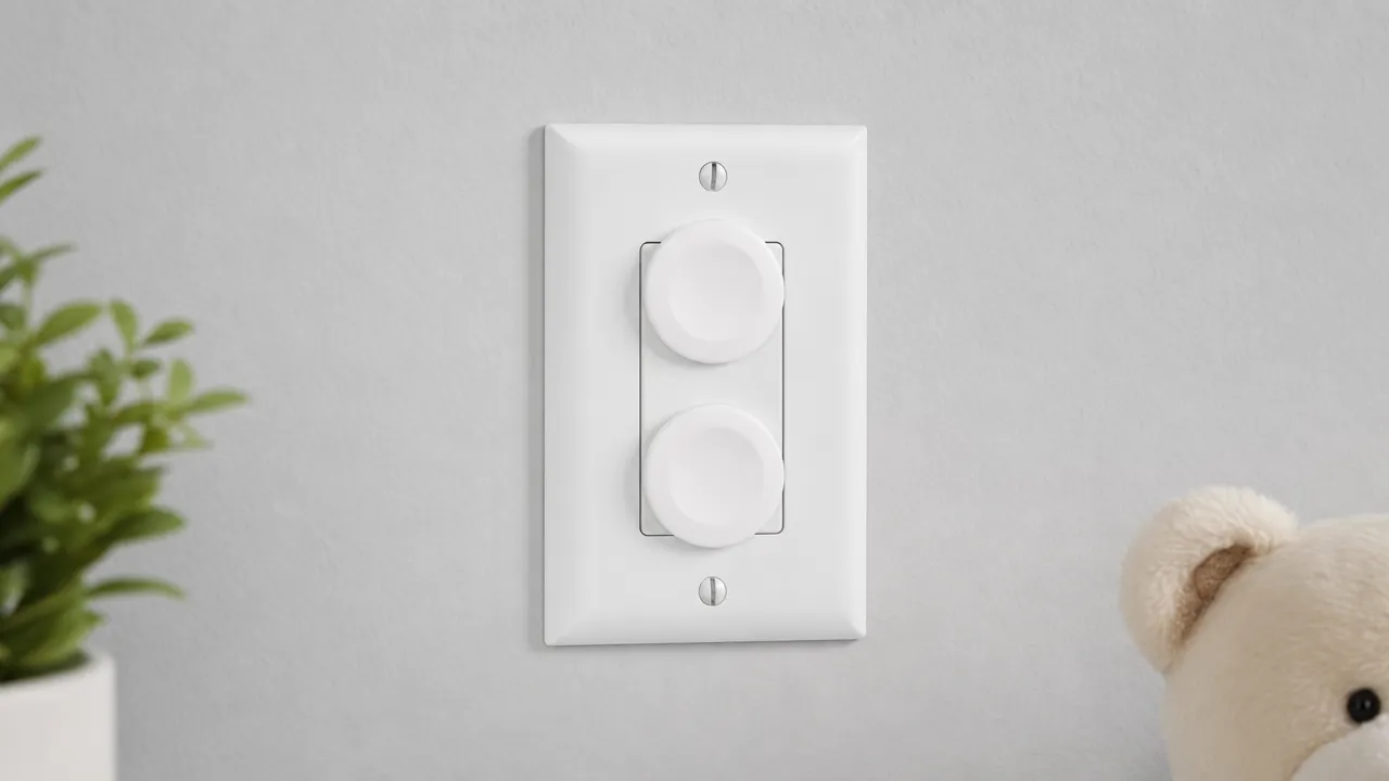 White Outlet Protectors On Duplex Outlet