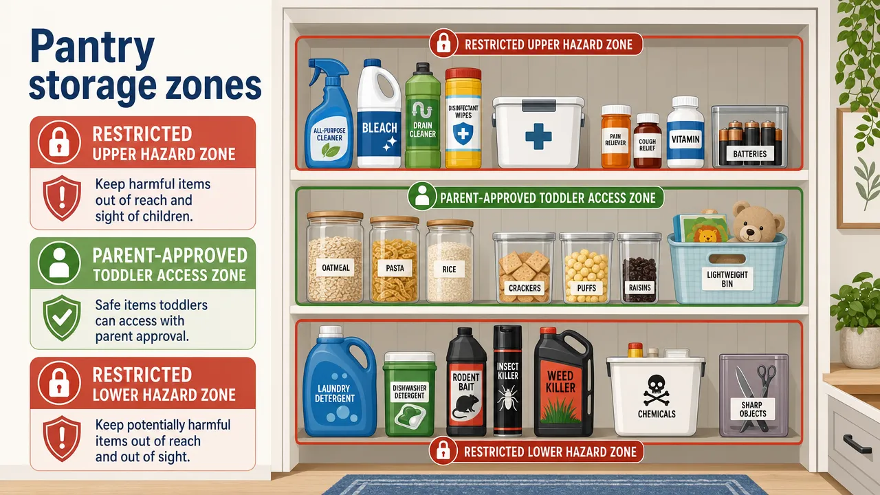 Pantry storage zones