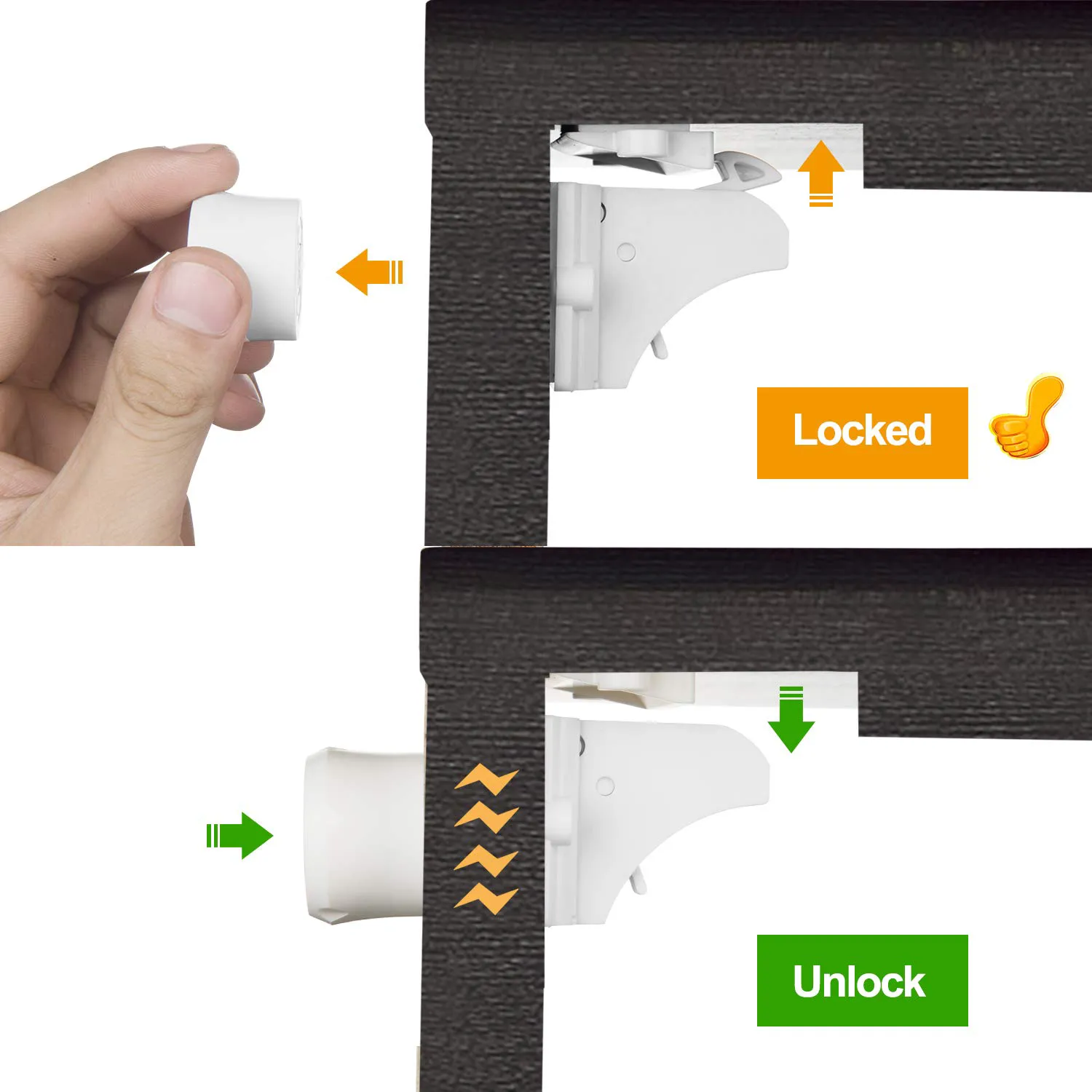 Vmaisi Baby Proofing Magnetic Cabinet Locks 12 Pack