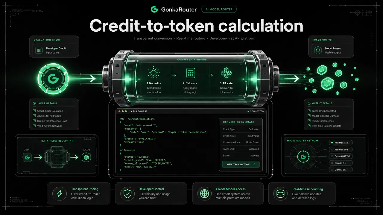 Credit-to-token calculation