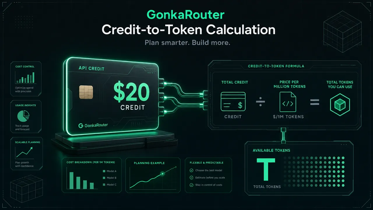 Credit-to-token calculation