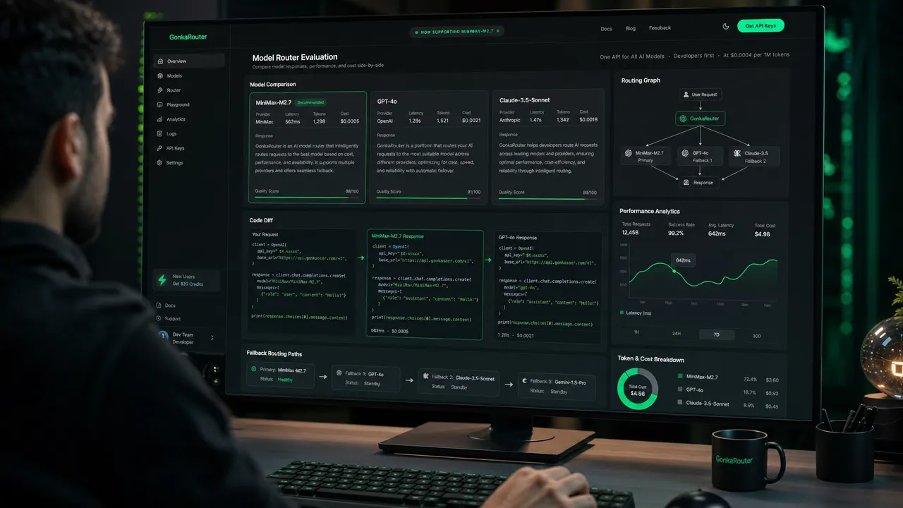 Router evaluation workspace
