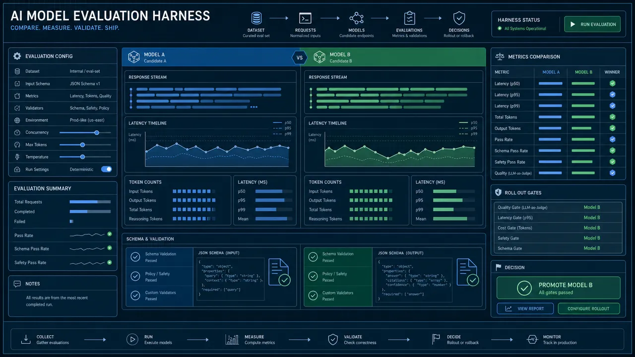 Fast model evaluation harness
