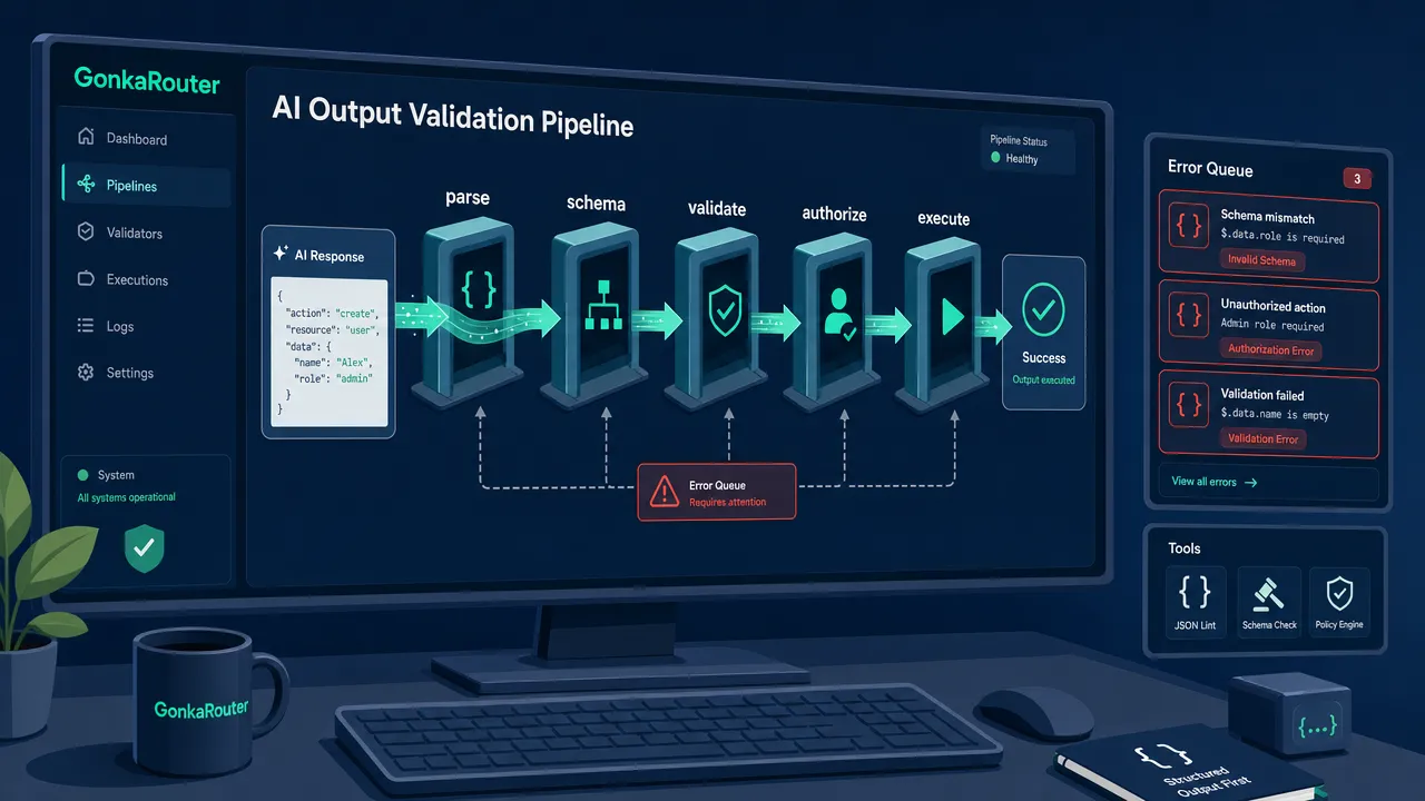 Structured output gate