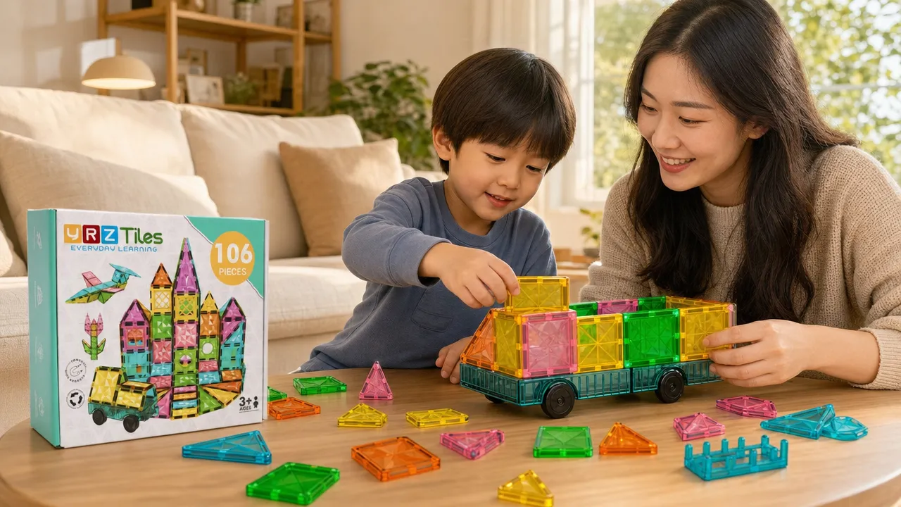 Magnetic tile truck build