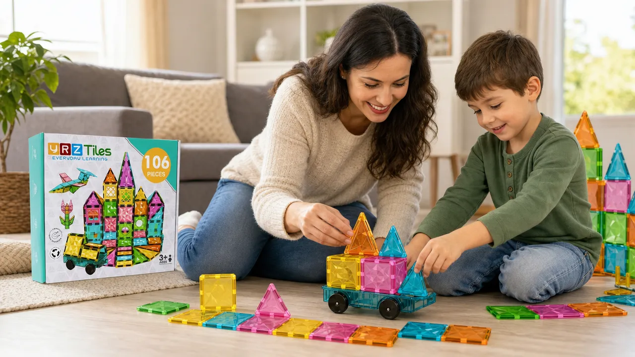 First magnetic tile car