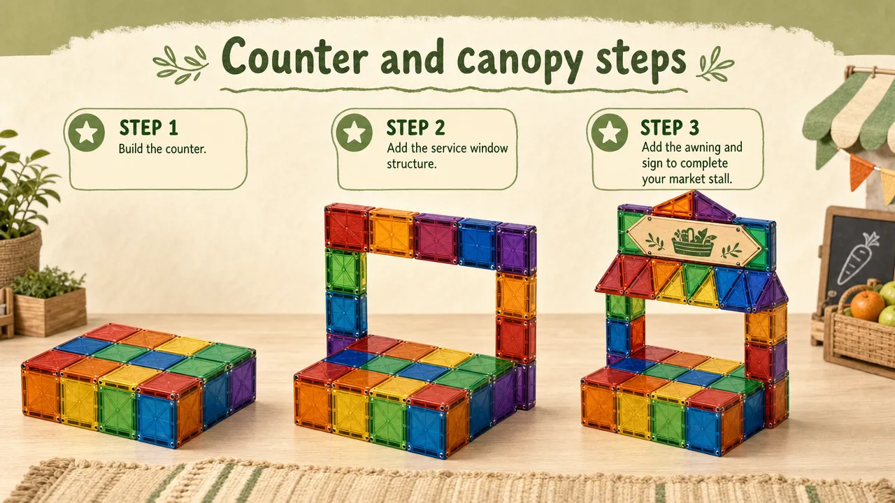 Counter and canopy steps