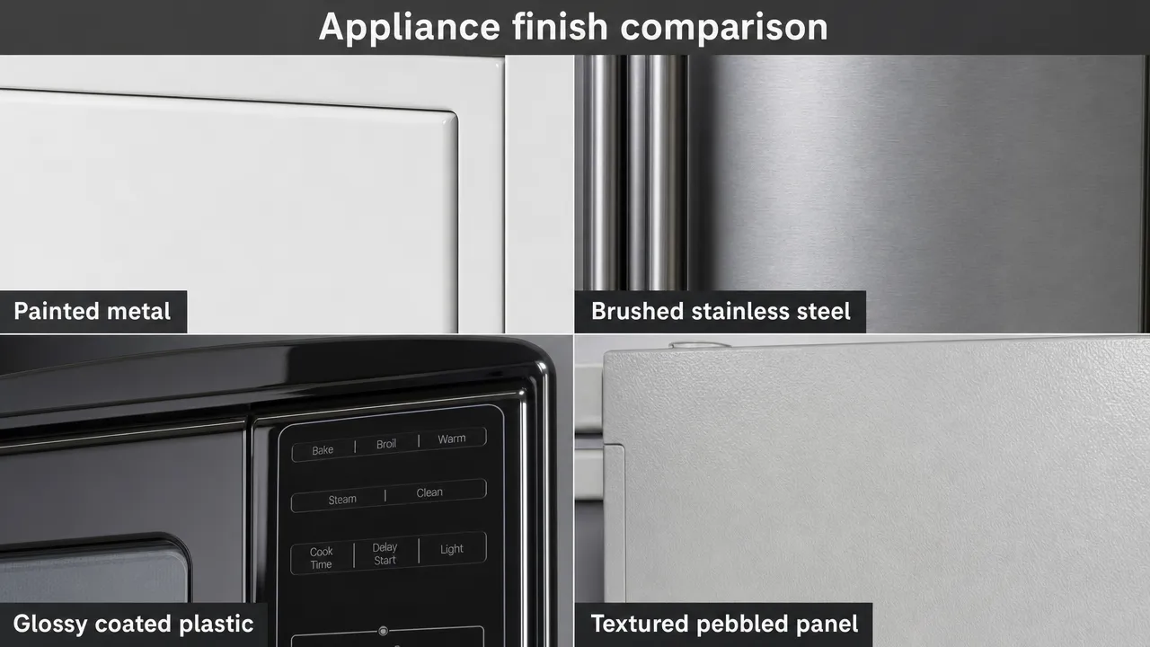 Common appliance finish types